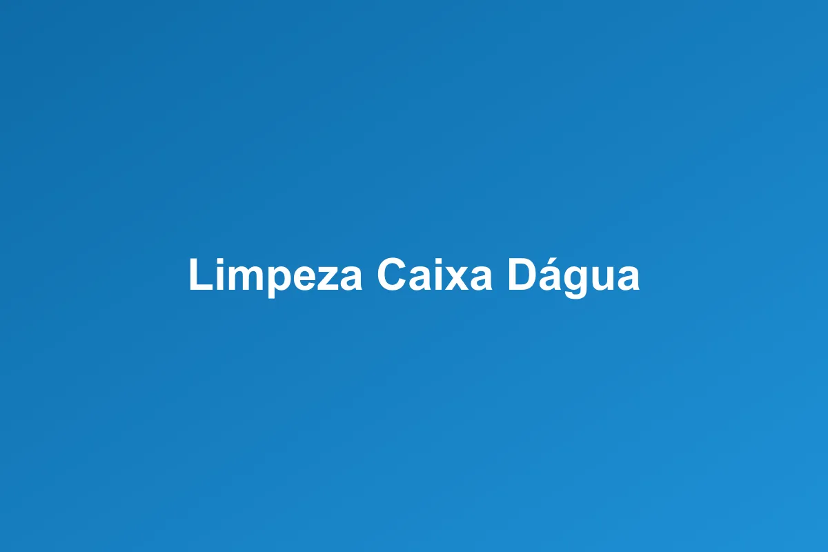 Limpeza de caixa d'água em Salvador